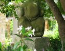 Statue in Zen garden